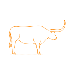 Animals Bovines Texas Longhorn Cattle Contour Svg Vector, Free Vectors File